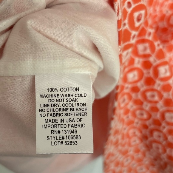 Jude Connally Orange and white bell sleeve dress size medium - Picture 4 of 6